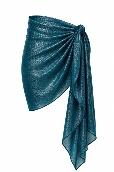 KRAFTELLA Glittery Chiffon Pareo Shawl 70X180 cm – Silver and Gold Glitter Be...