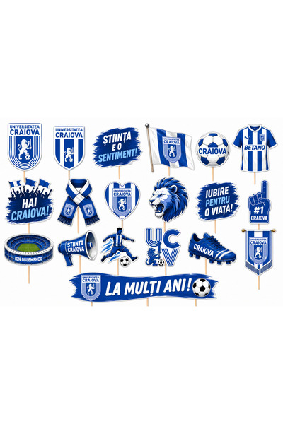 DecoParty Set de decorațiuni pentru tort – Tematică Echipa de Fotbal UNIVERSI...