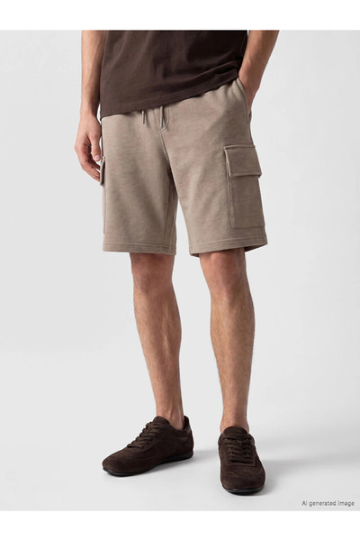 LC Waikiki Kahverengi Regular Fit Erkek Kargo Şort