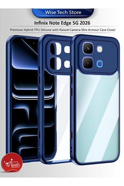 Wtech Infinix Note Edge 5G 2026 Premium Hybrid TPU Silicone with Raised Camer...