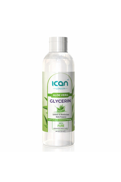 Ican London Pure Aloe Vera Glycerine 250ml – Deep Moisturising Formula for So...