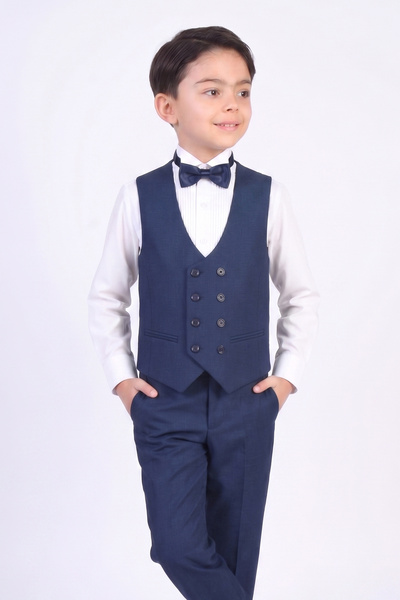 Lacivert Yelek Pantolon Çocuk ikili takım
