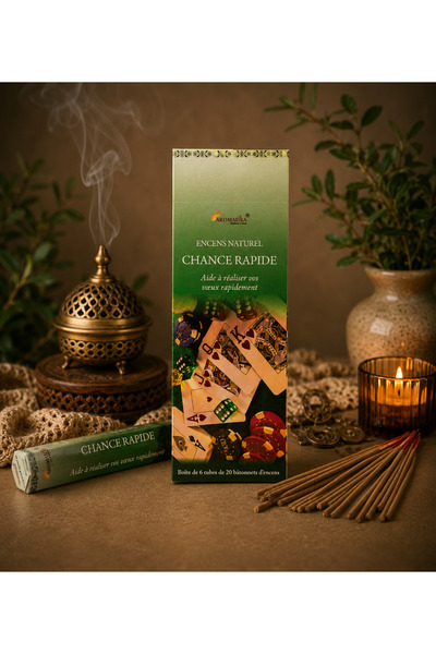 Aromatika - Chance Rapide 20’li Premium Çubuk Tütsü | Şans ve Pozitif Enerji Temalı Dekoratif Tütsü