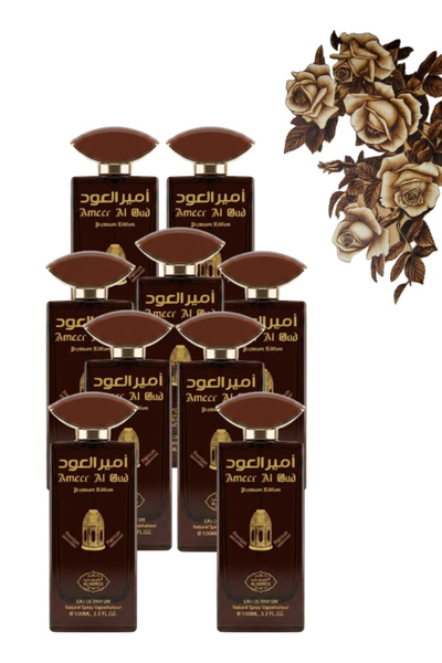 AL-HABEEB 9 قطع من عطر أمير العود الفاخر إصدار بريميوم 100 مل