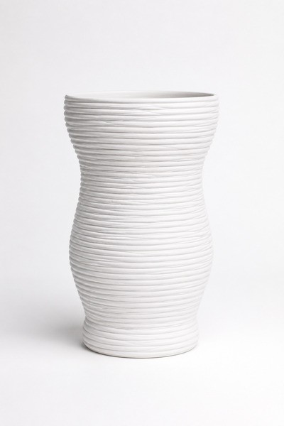 Lui Tasarım Vază albă ceramică în stil scandinav, boemă, modernă, cu model LO...