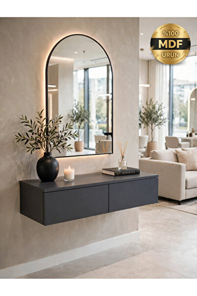 ENG AHŞAP Modern MDF Dresuar 120x30 cm Çekmeceli Tasarım