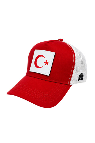 all hats قبعة بيسبول شبكية مزينة بطباعة العلم التركي