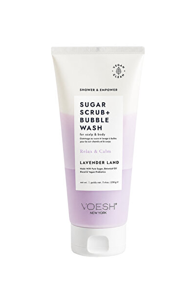 VOESH New York Sugar Scrub Baş Derisi ve Vücut İçin Köpüren Peeling Lavanta 2...