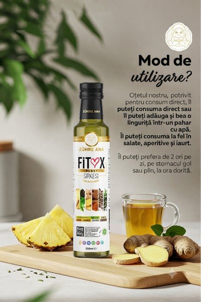 Zühre Ana Oțet Fitox Plus+ 250 ml – Contribuie la scăderea în greutate.