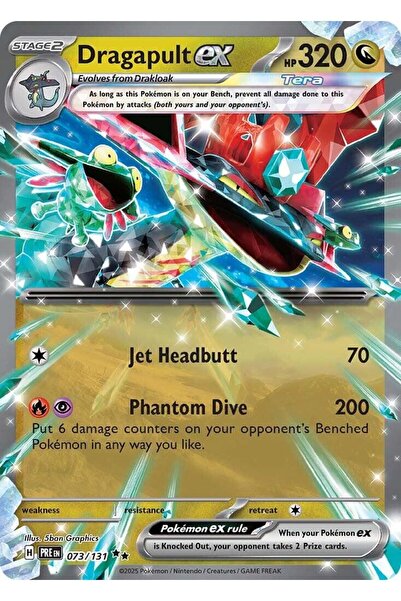 Pokemon TCG Dragapult Ex # 73 Pokemon Prismatic Evolutions Original Card