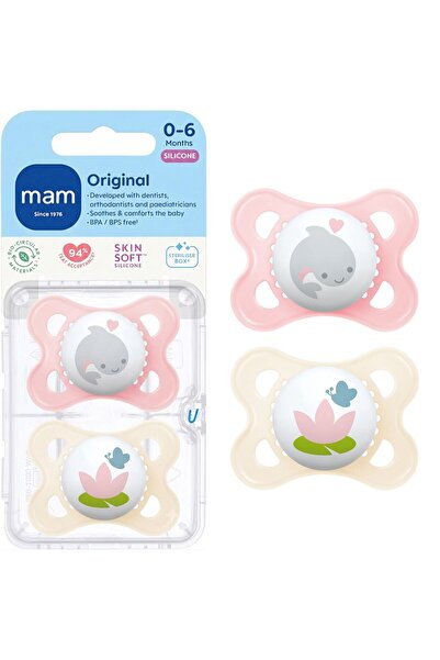 MAM baby Set de 2 suzete ortodontice, Original Sealife, 2-6 luni, Simetrice, ...