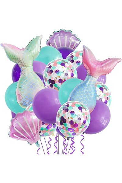 Generic Brand 24Pcs Mermaid Balloon Set, Perfect for Girls' Mermaid Parties, ...