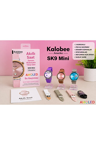 KALOBEE Watch Sk9 MİNİ Kordon Hediyeli 39mm Akıllı Saat Iphone Ve Android Tüm...