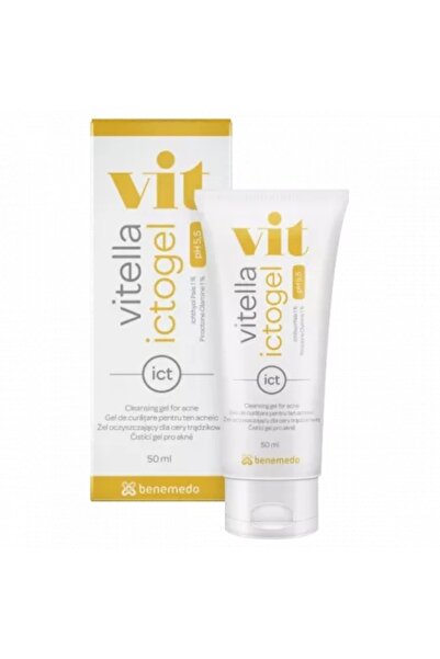 Benemedo Gel de spalare pentru ten gras si acneic Vitella Ictogel, 50 ml,