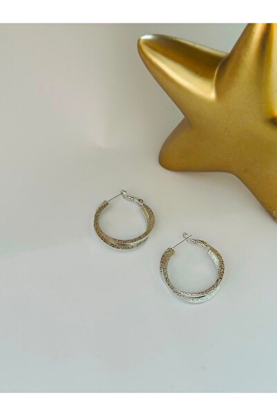 BYYEŞO Stylish Textured Steel Hoop Earrings