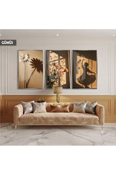 Harika bir ev Light and Elegance & Dance Concept |   Framed Glass Tabletop 3-...