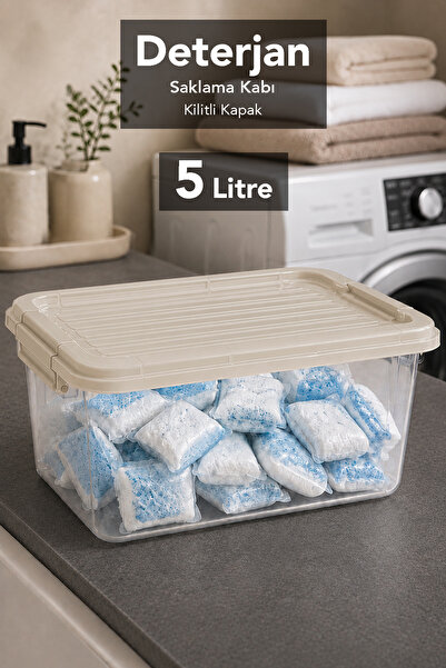 Meleni Home Detergent Storage Box - Powder Tablet Detergent Organizing Box wi...