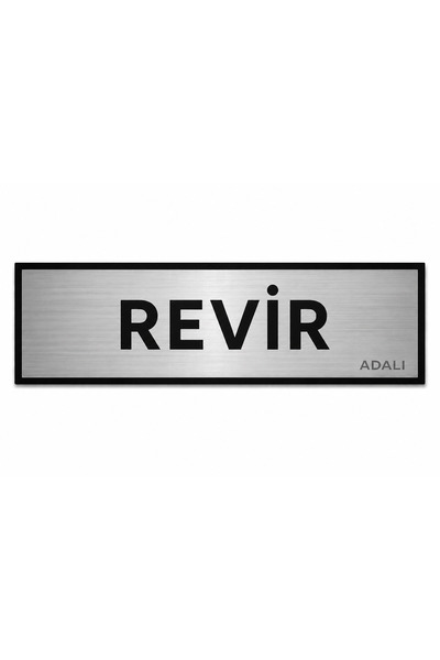 ADALI DİJİTAL BASKI Revi̇r Metal Door Sign Directional Sign 7.5 X 20 cm