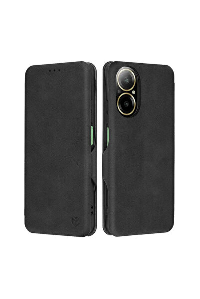 Techsuit Case for Realme C67 4G, Safe Wallet Plus, black - black
