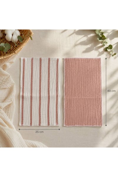 HEİANMONO Shoulder Cloth 100% Cotton Muslin 2-Pack (25X40 cm)
