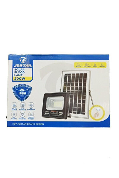 Jortan Ηλιακοί Αδιάβροχοι Προβολείς LED 200 W Ψυχρό Λευκό 6500 K IP 66