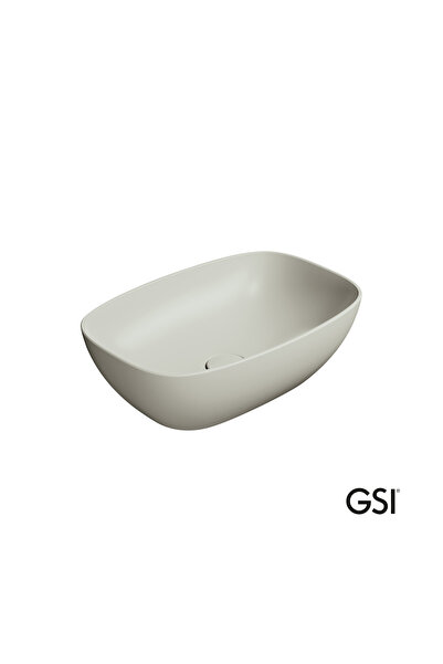 GSI Nubes Επιτραπέζιος Νιπτήρας Πορσελάνης 50x35εκ Cenere