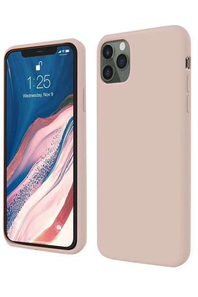 New Face حافظة ACONCEPT لهاتف iPhone 11 Pro من السيليكون - (34701) ذهبي وردي