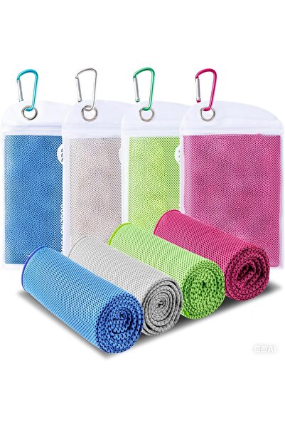 Arabest 4 Pack Cooling Towels (40"x12") with Waterproof Bag & Carabiner, Soft...