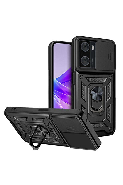 Techsuit Husă pentru OPPO A57 4G, Seria CamShield, albastru - negru