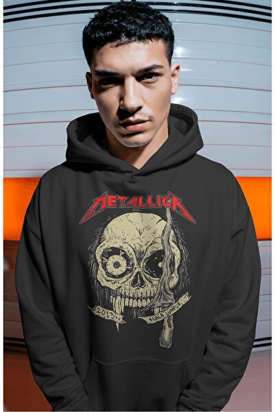 SEVBANO Hanorac premium oversize unisex cu imprimeu pe spate Metallica Rock M...