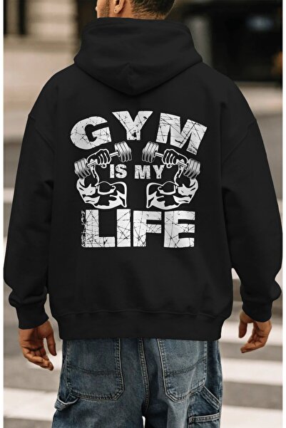 SEVBANO Gym Is My Life Fitness Bodybuilding Gym Athlete Back Printed Unisex O...