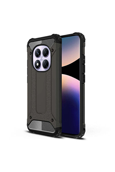 Techsuit Case for Xiaomi Redmi Note 14 Pro 5G, Hybrid Armor, black - black