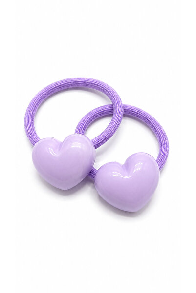 Marka Colorful Heart Rubber Buckle Purple