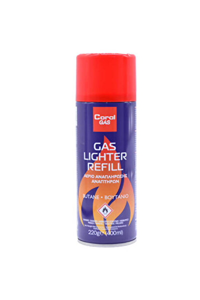 OEM CORAL GAS ΑΕΡΙΟ ΑΝΑΠΛΗΡΩΣΗΣ ΑΝΑΠΤΗΡΩΝ 400ml