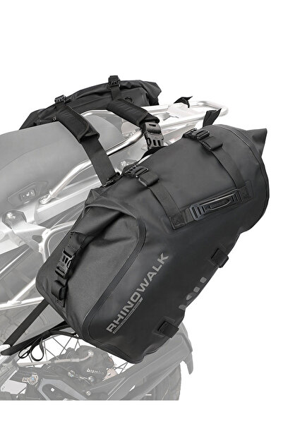 Rhinowalk Rackless 48 Litre Motosiklet Yan Çanta Seti - Su Geçirmez Motosikle...