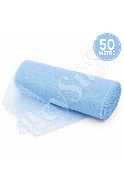 BeySüS Ornamental Tulle Blue Grek Tulle 50 m