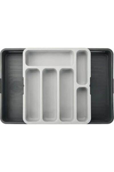 Yıldızan Albemo 6 Compartment Expandable Cutlery Holder – Cutlery Organizer f...
