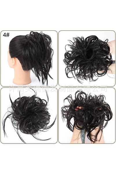 Estelle Messy Cocktail Bun hair bun hair bang hair extension elastic hair ban...
