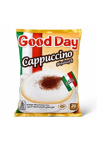GOOD DAY Cappuccino with Cocoa Granule, Instant Coffee 500g. 25g X 20 Sachets