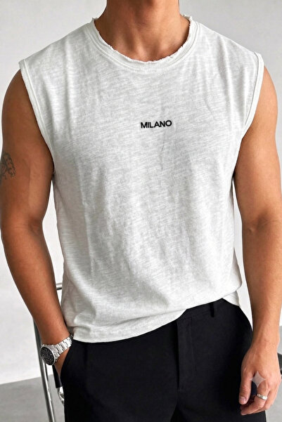 Tarz Cool Men's Milano Embroidered Flamed Cotton Raw Collar (Dirty Collar) Re...