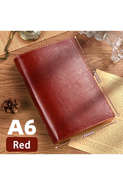 Choice11 Red A6 Shell New A5/A6 Notebook PU Leather Detachable Shell Diary Bo...