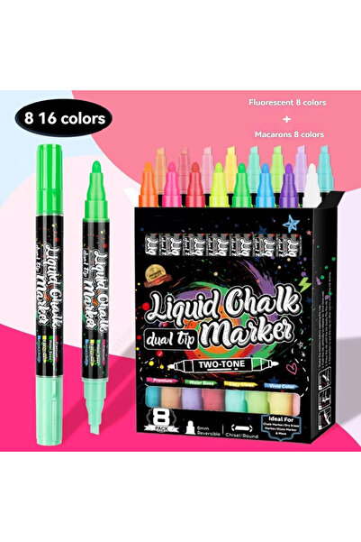 Choice 8 Pen 16 colors 16 Colors Liquid Chalk Markers-Washable&Wet Erase Chal...