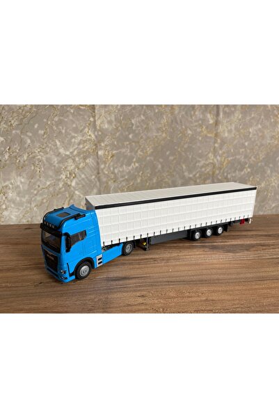 RMODELS HOBBY 1/50 ÖLÇEK (MAVİ) MAN TGX + TENTE TRAILER 34 CM SESLİ IŞIKLI