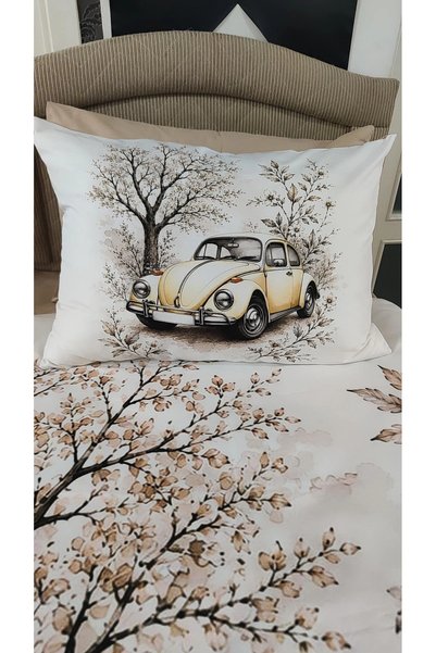 AYBERK HOME TEXTİLE Vozvoz Digital Printed 100% Cotton Single Duvet Cover Set (4 Pieces)