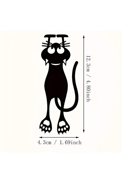 Choice1 1pc 1/2/5/pcs of acrylic hollow bookmarks, creative hollow black kitt...