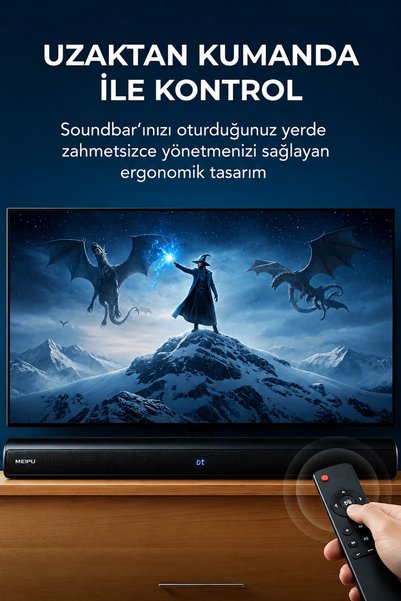 Blackbird Game Center Hepu HP-TV05 Bluetooth Soundbar Hoparlör Ses Sistemi - TV ve Bilgisayar Uyumlu Ev Sinema Sistemi