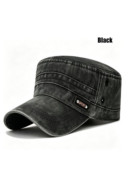 YYB Men Women Distressed Patrol Castro Hat Flat Top Breathable Summer Sun Hat...