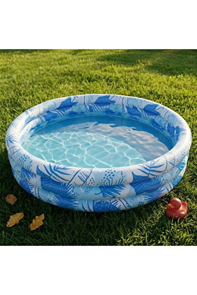 Jilong 3 Halkalı Şişme Çocuk Havuzu 122 cm x 25 cm Mavi 51641