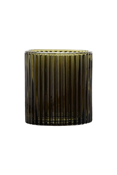 Estia Home Art ESTIA ΜΠΑΝΙΕΡΑ ΣΕΙΡΑ OLIVE ΓΥΑΛΙ 7.5x7.5x9.7εκ. ΛΑΔΙ