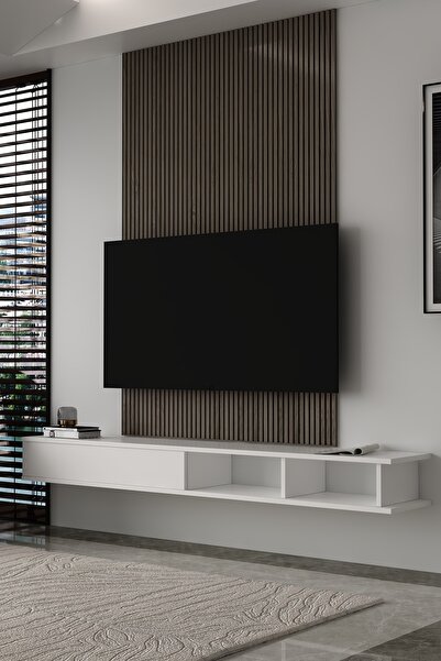 Dekortis Home Dekor 180DHDXTDAB MONO DUVARA MONTE TV SEHPASI BEYAZ